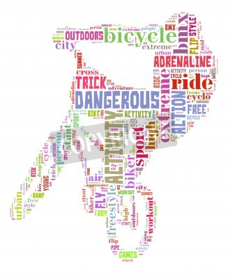 Fototapete BMX-Fahrrad aus Aufschriften