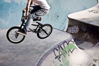 BMX-Rad in einem Skatepark