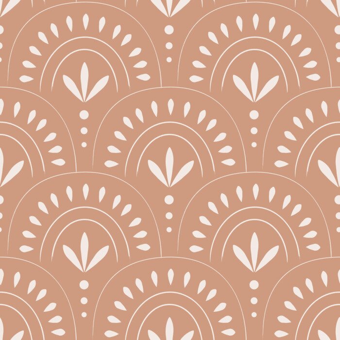 Fototapete Boho Ornament in Erdtönen