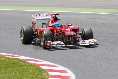 Fototapete Bolid Formel 1 auf der Rennstrecke