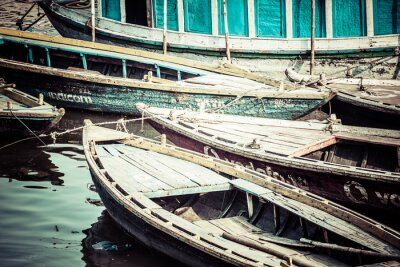 Fototapete Boote im alten Hafen