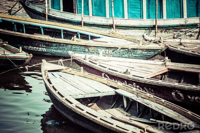 Fototapete Boote im alten Hafen