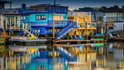 Fototapete Bootshäuser in San Francisco