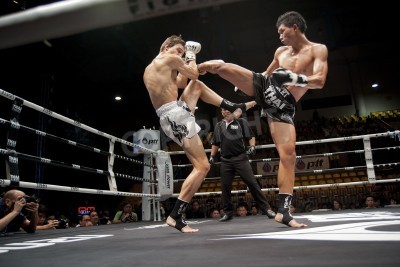 Fototapete Boxen 3D Kampf im Ring