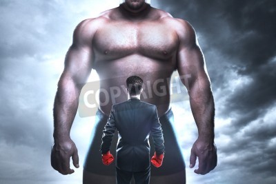 Fototapete Boxer vs. Strongman
