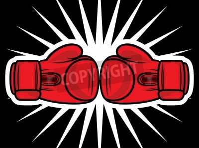 Fototapete Boxhandschuhe Grafik