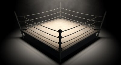 Boxring vor dem Boxen-Kampf