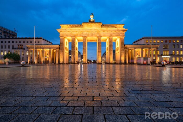 Fototapete Brandenburger Tor bei Nacht
