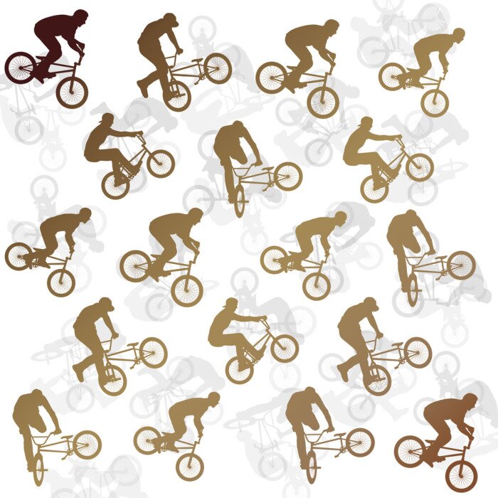Fototapete Braunes Thema mit Fahrrädern
