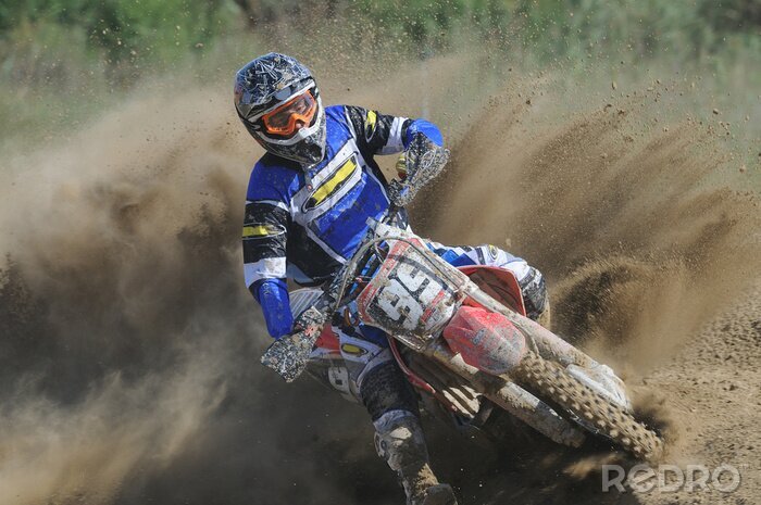 Fototapete Bravouröser Motorrad-Sport