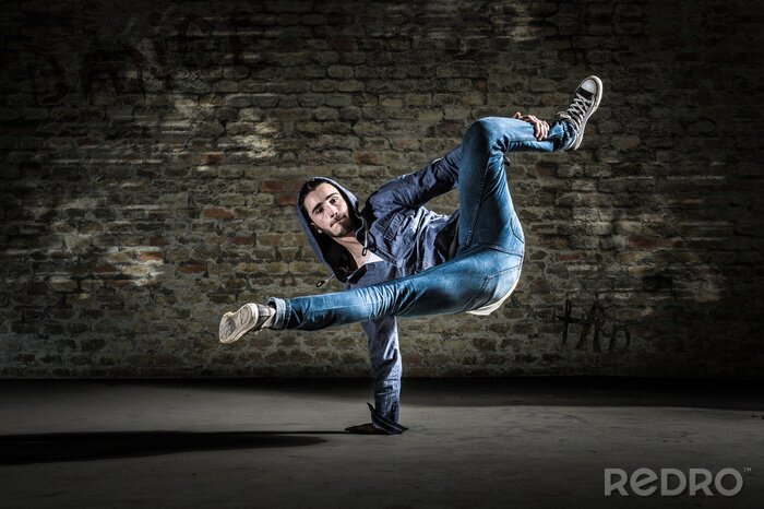 Fototapete Breakdance tanzender junger Mann