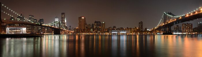 Fototapete Breite Skyline mit Brücke