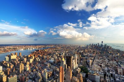 Breites Panorama des New Yorker Manhattans