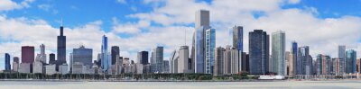 Fototapete Breites Panorama von Chicago