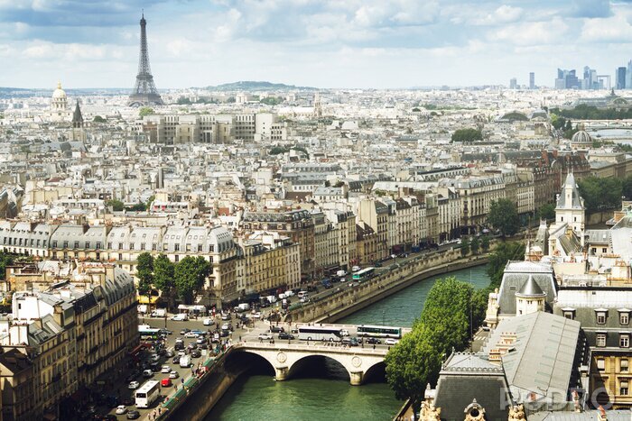 Fototapete Breites Panorama von Paris