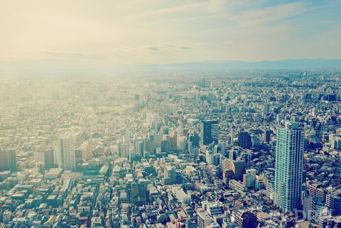 Fototapete Breites Panorama von Tokio