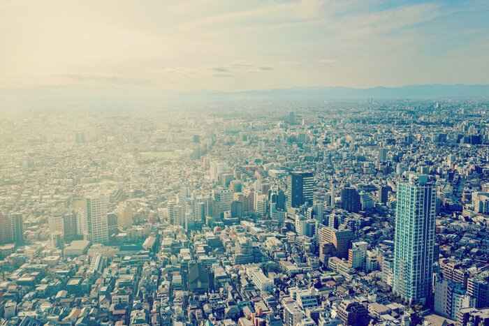 Fototapete Breites Panorama von Tokio