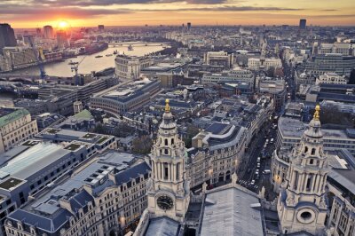 Fototapete Breitwandansicht der Londoner Gebäude