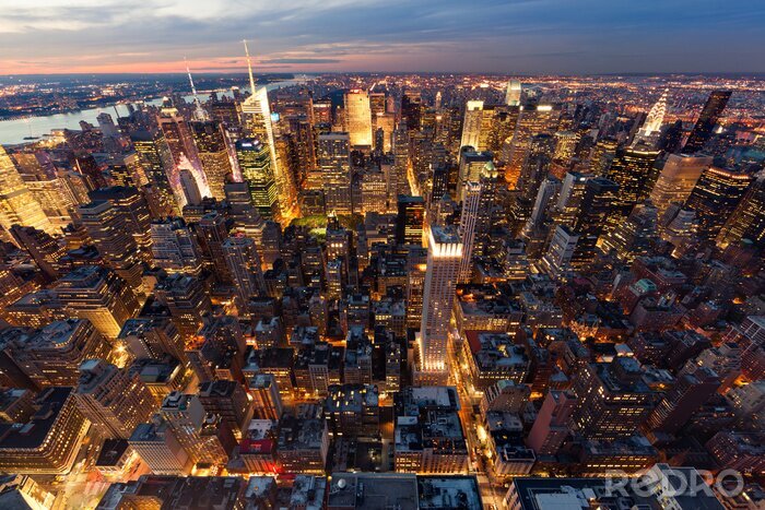 Fototapete Breitwandperspektive von New York City