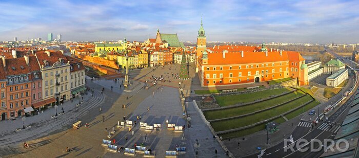 Fototapete Breitwandperspektive von Warschau