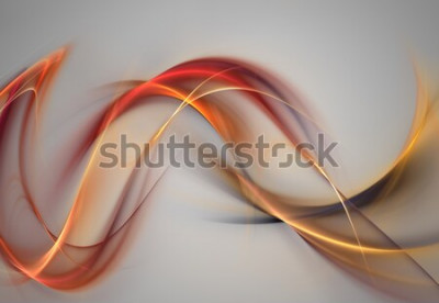 Fototapete Brennende Rote und Orange Wellen