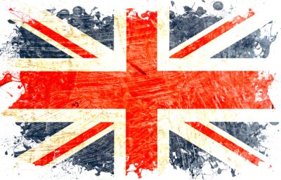 Fototapete britische Flagge retro