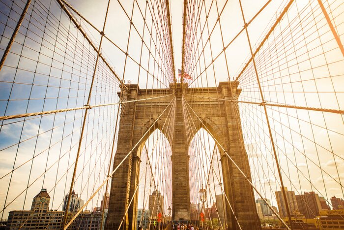 Fototapete Brooklyn Bridge im Sonnenlicht