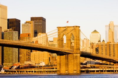 Fototapete Brooklyn Bridge in Sonnenstrahlen