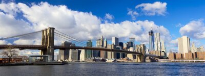 Fototapete Brooklyn Bridge und New York City