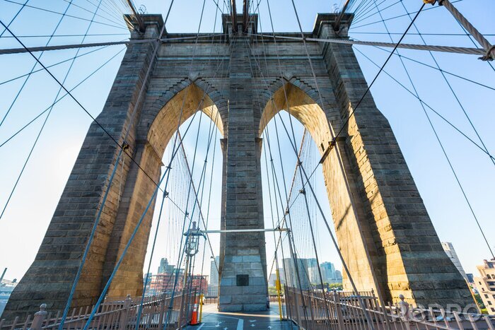 Fototapete Brooklyn Bridge und Seile