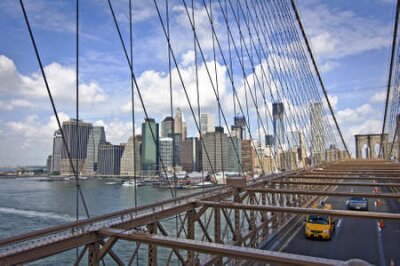 Fototapete Brooklyn-Brücke, Luftaufnahme, New York, USA
