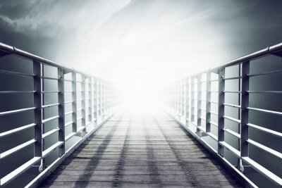 Fototapete Brücke 3d im Licht