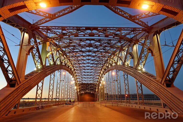 Fototapete Brücke am Abend