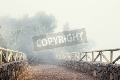 Fototapete Brücke im nebel