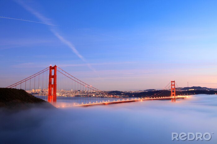 Fototapete Brücke im Nebel San Francisco