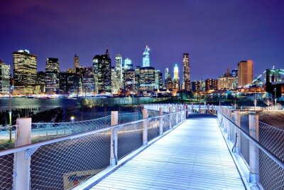 Fototapete Brücke in Downtown Manhattan