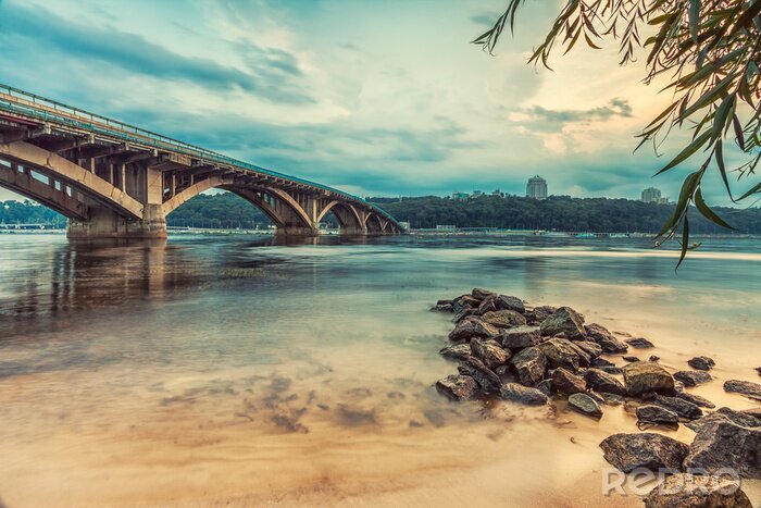 Fototapete Brücke in Kiew