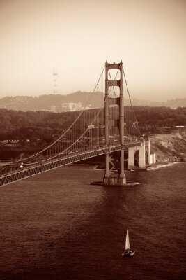 Brücke in San Francisco im Vintage-Stil