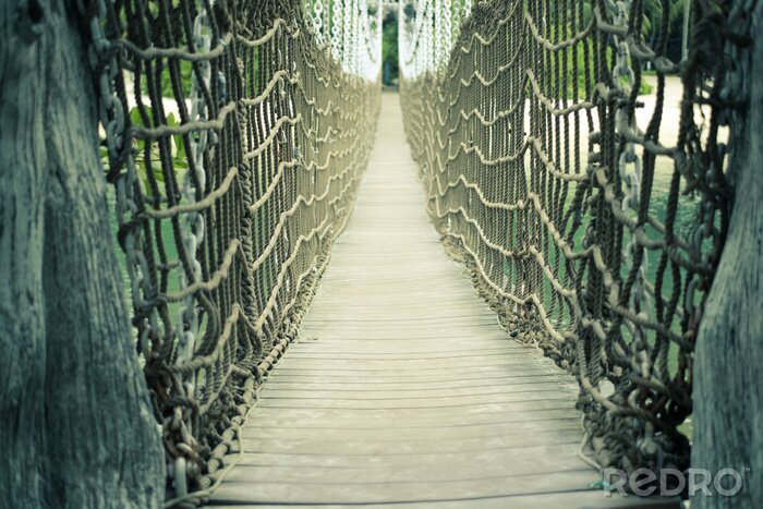 Fototapete Brücke mit Leinen 3d