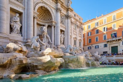 Fototapete Brunnen im Zentrum von Rom