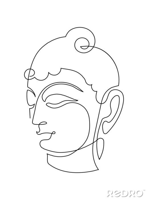 Fototapete Buddha mit einem ruhigen Gesichtsausdruck