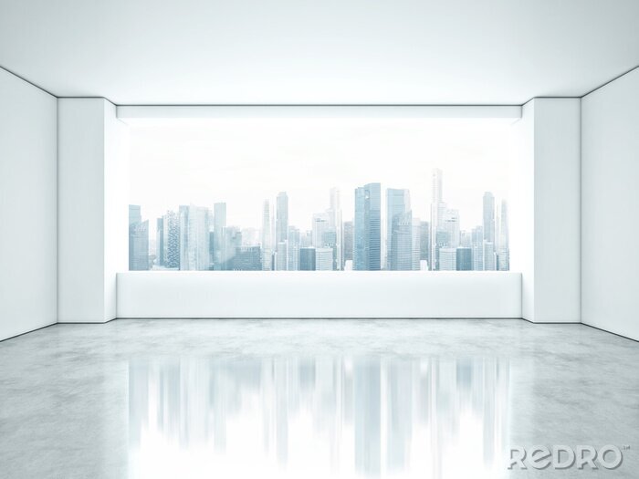 Fototapete Büro mit panoramablick