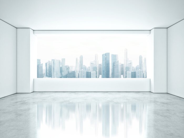 Fototapete Büro mit panoramablick