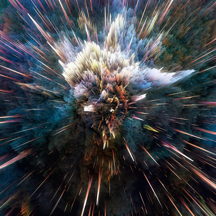 Fototapete Bunte Galaxie Wolken und Big Bang abstrakte Sterne Textur