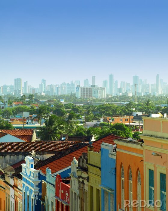 Fototapete Bunte Häuser in Brasilien