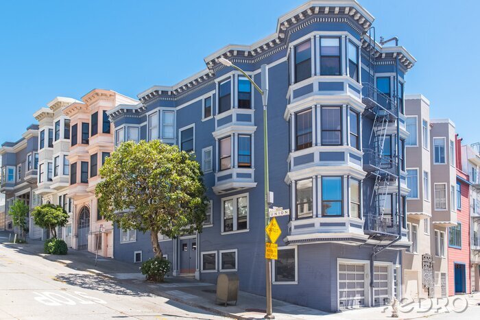 Fototapete Bunte Häuser in San Francisco
