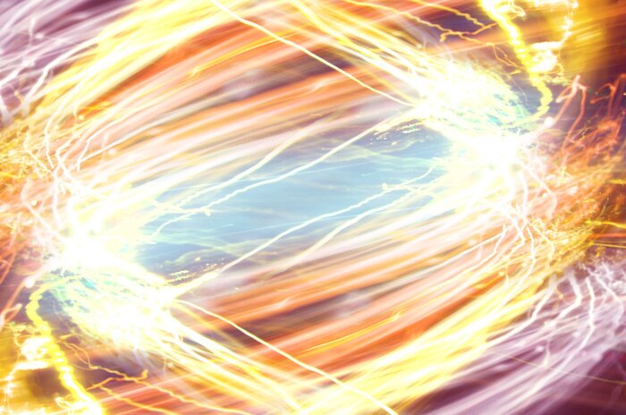 Fototapete Bunte Lichtspirale