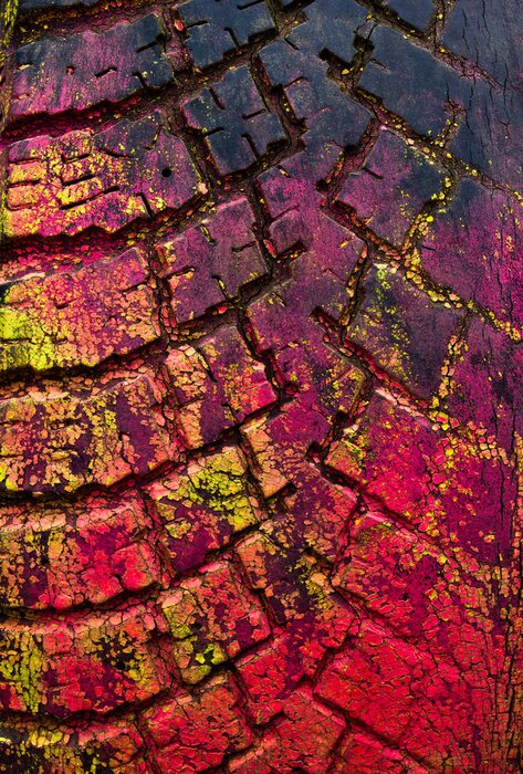 Fototapete Bunte Mauer mit Kratzen