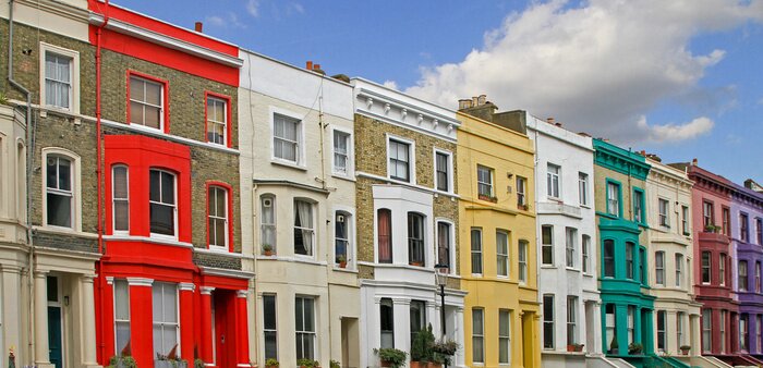 Fototapete Bunte Reihenhäuser