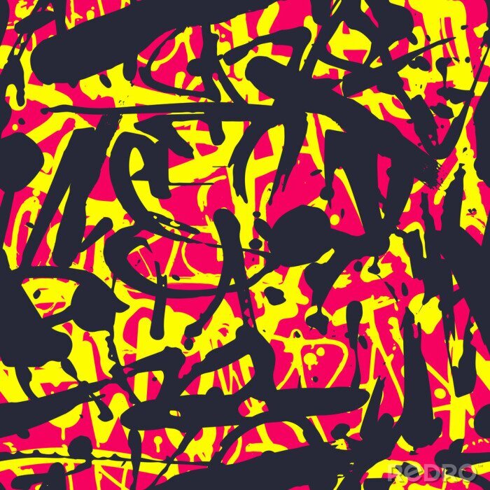 Fototapete Bunte Straßengraffiti-Inschriften